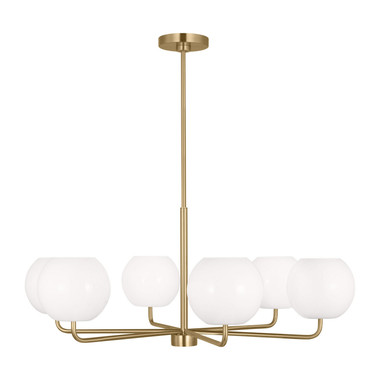 Generation Lighting - GLC1066EN3/SB - Six Light Chandelier - Rory - Satin Brass