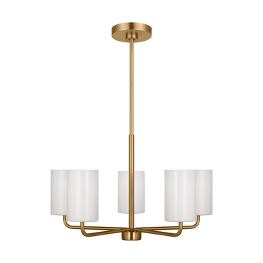Generation Lighting - GLC1015EN3/SB - Five Light Chandelier - Rhett - Satin Brass