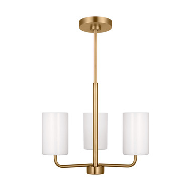 Generation Lighting - GLC1003EN3/SB - Three Light Chandelier - Rhett - Satin Brass
