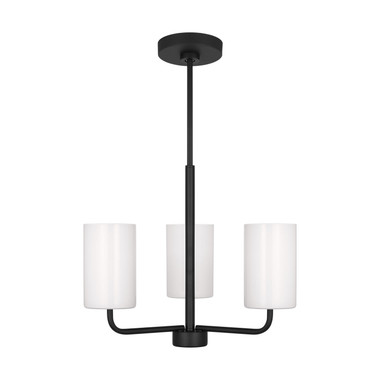 Generation Lighting - GLC1003EN3/MBK - One Light Chandelier - Rhett - Midnight Black