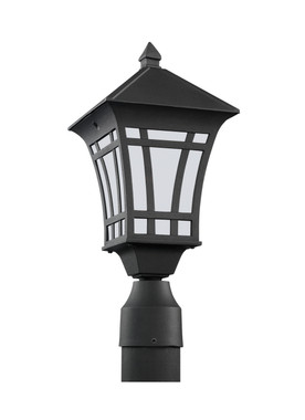 Generation Lighting - 89231EN3-12 - One Light Outdoor Post Lantern - Herrington - Black