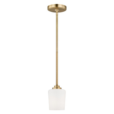 Generation Lighting - 6102801EN3-848 - One Light Mini-Pendant - Windom - Satin Brass