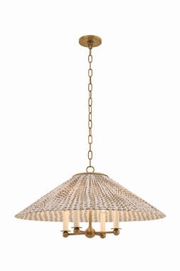 Mitzi - H1198804B-PBR - Four Light Chandelier - Isla - Patina Brass