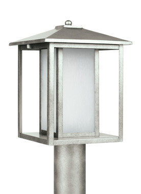 Generation Lighting. - 89129EN3-57 - One Light Outdoor Post Lantern - Hunnington - Weathered Pewter