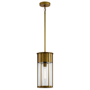 Kichler - 59082NBR - One Light Outdoor Pendant - Camillo - Natural Brass