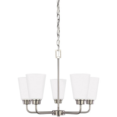 Generation Lighting. - 3115205-962 - Five Light Chandelier - Kerrville - Brushed Nickel