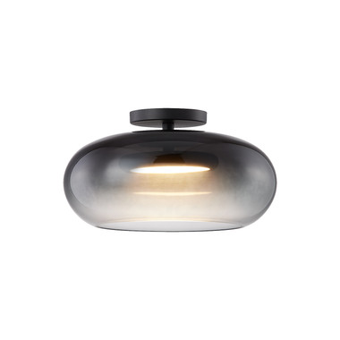 Kuzco Lighting - SF62014-BK/SM - LED Semi-Flush Mount - Trinity - Black/Smoked