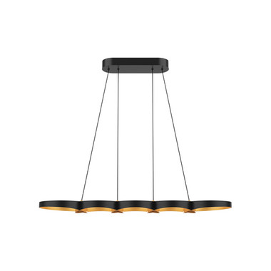Kuzco Lighting - LP90838-BK/GD - LED Island Pendant - Maestro - Black/Gold