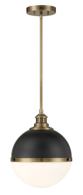 Minka-Lavery - 6605-885 - One Light Pendant - Vorey - Coal And Oxidized Aged Brass