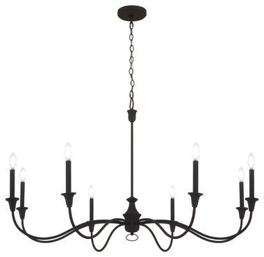 Minka-Lavery - 6258-076 - Eight Light Chandelier - Halifax County - Textured Black