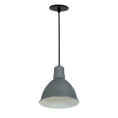 Nora Lighting - NRLM-8C1030GMWLE4 - LED Pendant - LED Rlm - Gun Metal Outer / White Inner