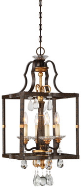 Metropolitan - N6463-652 - Four Light Pendant - Chateau Nobles - Raven Bronze W/Sunburst Gold H