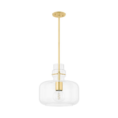 Mitzi - H902701L-AGB - One Light Pendant - Lumi - Aged Brass