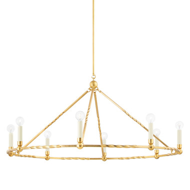 Mitzi - H738808-VGL - Eight Light Chandelier - Josephine - Vintage Gold Leaf