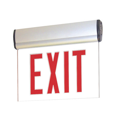 Nora Lighting - NX-812-LEDRCA - LED Edge-Lit Exit Sign - Exit - Aluminum