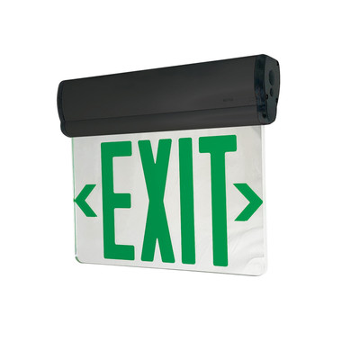 Nora Lighting - NX-812-LEDG2MB - LED Edge-Lit Exit Sign - Exit - Black
