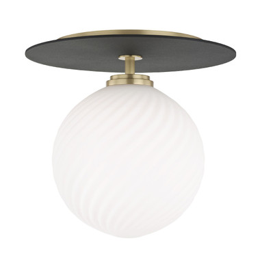 Mitzi - H200501L-AGB/BK - LED Semi Flush Mount - Ellis - Aged Brass/Black