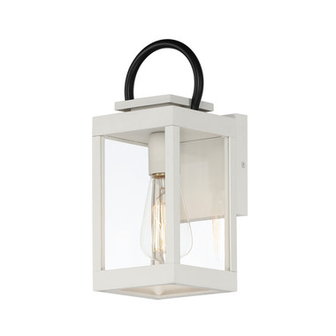 Maxim - 40312CLWTBK - One Light Outdoor Wall Sconce - Nassau Vivex - White / Black