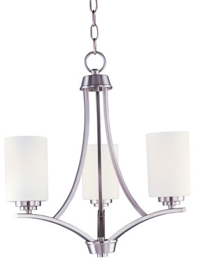 Maxim - 20033SWSN - Three Light Chandelier - Deven - Satin Nickel