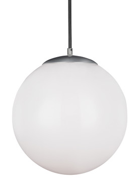 Visual Comfort Studio - 6024-04 - One Light Pendant - Leo - Hanging Globe - Satin Aluminum