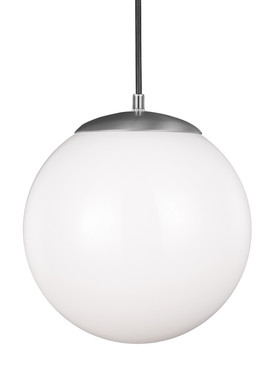 Visual Comfort Studio - 6022-04 - One Light Pendant - Leo - Hanging Globe - Satin Aluminum
