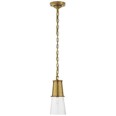Visual Comfort Signature - TOB 5751HAB-CG - One Light Pendant - Robinson - Hand-Rubbed Antique Brass