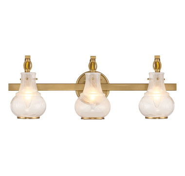 Savoy House - 8-4417-3-322 - Three Light Bathroom Vanity - Adams - Warm Brass