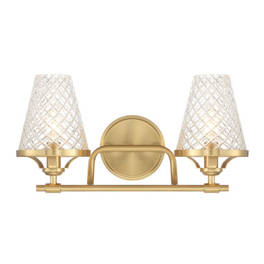 Savoy House - 8-3596-2-322 - Two Light Bathroom Vanity - Candler - Warm Brass