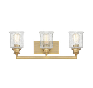 Savoy House - 8-1972-3-322 - Three Light Bath Bar - Hampton - Warm Brass