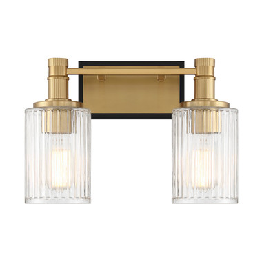 Savoy House - 8-1102-2-143 - Two Light Bathroom Vanity - Concord - Matte Black with Warm Brass