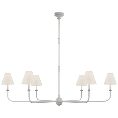 Visual Comfort Signature - TOB 5452PW-L - Six Light Chandelier - Piaf - Plaster White