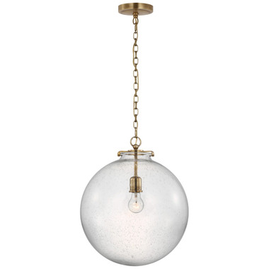 Visual Comfort Signature - TOB 5227HAB/G4-SG - LED Pendant - Katie Globe - Hand-Rubbed Antique Brass