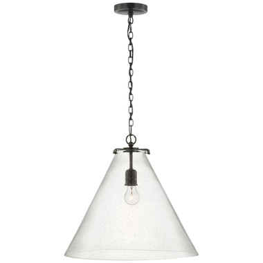 Visual Comfort Signature - TOB 5227BZ/G6-SG - LED Pendant - Katie Conical - Bronze