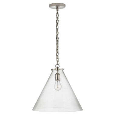Visual Comfort Signature - TOB 5226PN/G6-SG - One Light Pendant - Katie Conical - Polished Nickel