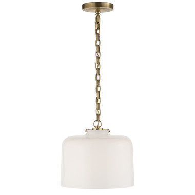 Visual Comfort Signature - TOB 5226HAB/G5-WG - One Light Pendant - Katie Dome - Hand-Rubbed Antique Brass