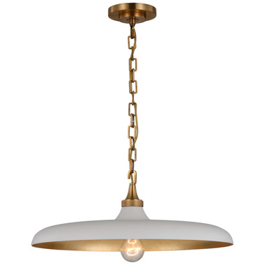 Visual Comfort Signature - TOB 5115HAB-PW - LED Pendant - Piatto - Hand-Rubbed Antique Brass
