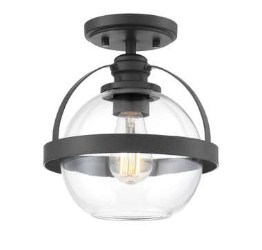 Savoy House - 6-7200-1-89 - One Light Semi-Flush Mount - Pendleton - Matte Black