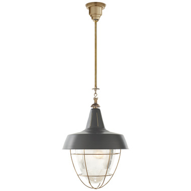 Visual Comfort Signature - TOB 5042HAB-G - Two Light Pendant - Henry - Hand-Rubbed Antique Brass