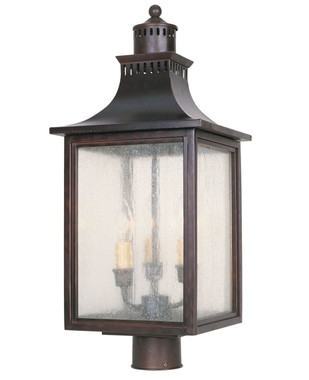 Savoy House - 5-255-13 - Three Light Post Lantern - Monte Grande - English Bronze