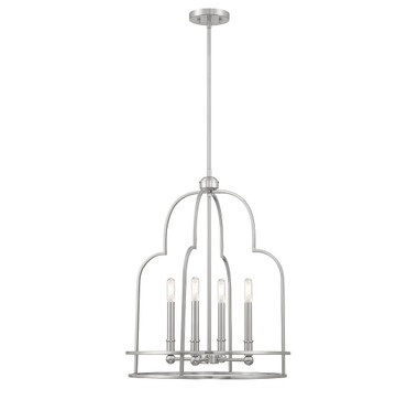 Savoy House - 3-6612-4-SN - Four Light Pendant - Diplomat - Satin Nickel