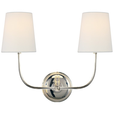 Visual Comfort Signature - TOB 2008PN-L - Two Light Wall Sconce - Vendome - Polished Nickel