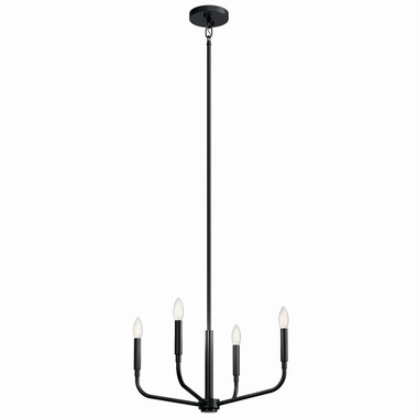 Kichler - 52716BK - Four Light Chandelier/Semi Flush Mount - Madden - Black