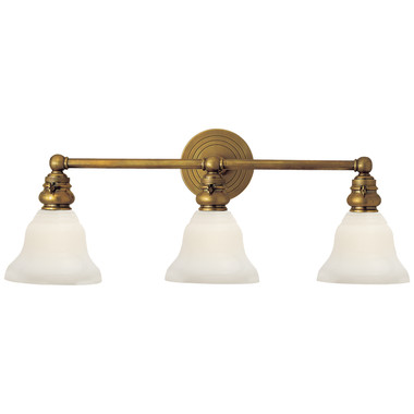 Visual Comfort Signature - SL 2933HAB/SLEG-WG - Three Light Wall Sconce - Boston - Hand-Rubbed Antique Brass