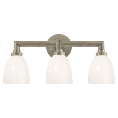 Visual Comfort Signature - SL 2843AN-WG - Three Light Bath Sconce - Wilton - Antique Nickel