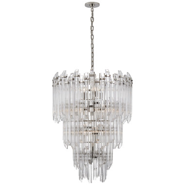 Visual Comfort Signature - SK 5423PN-CA - 12 Light Chandelier - Adele - Polished Nickel with Clear Acrylic