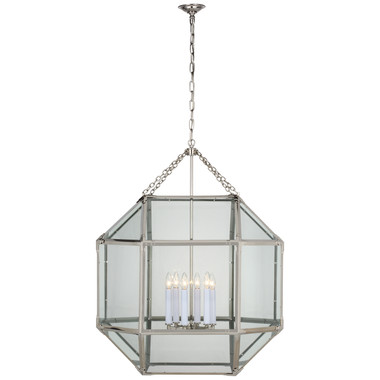 Visual Comfort Signature - SK 5034PN-CG - LED Lantern - Morris - Polished Nickel
