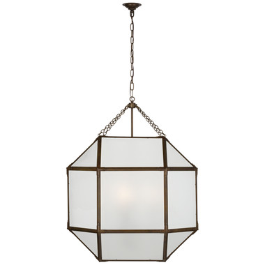 Visual Comfort Signature - SK 5034AZ-FG - LED Lantern - Morris - Antique Zinc