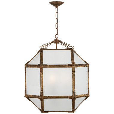 Visual Comfort Signature - SK 5009GI-FG - Three Light Lantern - Morris - Gilded Iron
