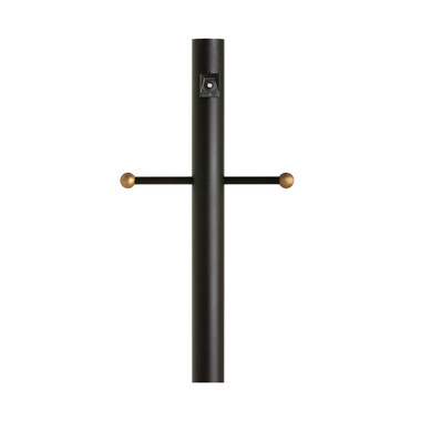 Generation Lighting. - 8114-12 - Post with Ladder Rest and Photo Cell - Outdoor Posts - Black