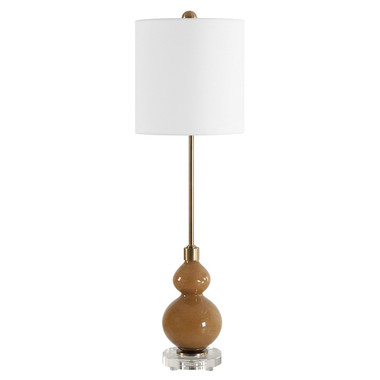 Uttermost - 30431-1 - One Light Buffet Lamp - Sienna - Brushed Antique Brass